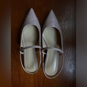 NWOT Ann Taylor Patent Strappy Pointy Toe Flats